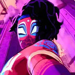 pavitr prabhakar from across the spider-verse in his spider-suit